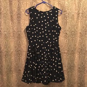 Navy Polkadot Dress